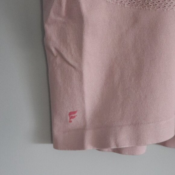 Fabletics Women's Pink Musetta Seamless Activewear Breathable Mesh Scoop Tank - Picture 6 of 7